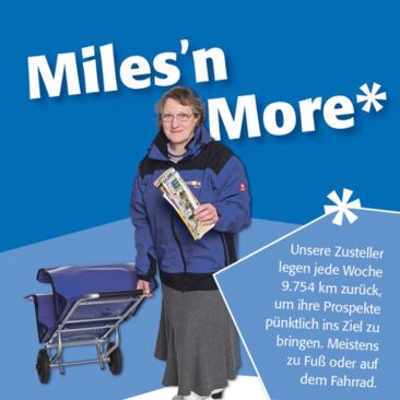 Zustellerkampagne Flyer "Miles'n More"