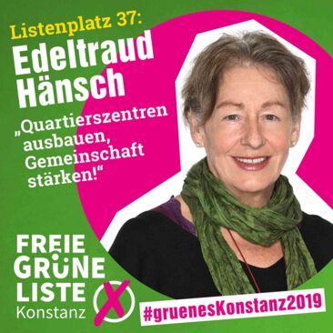 FGL Kandidatenpost Listenplatz 37 Edeltraud Hänsch