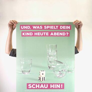 Alkoholpolitik Plakat - Und, was spielt dein Kind heute Abend?