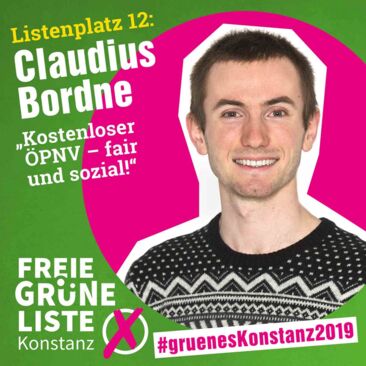 FGL Kandidatenpost Listenplatz 12 Claudius Bordne