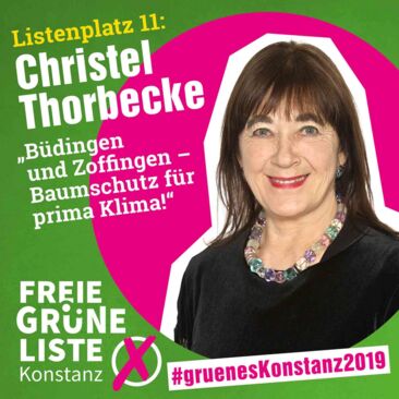 FGL Kandidatenpost Listenplatz 11 Christel Thorbecke