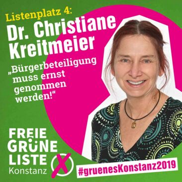 FGL Kandidatenpost Listenplatz 4 Dr. Christiane Kreitmeier